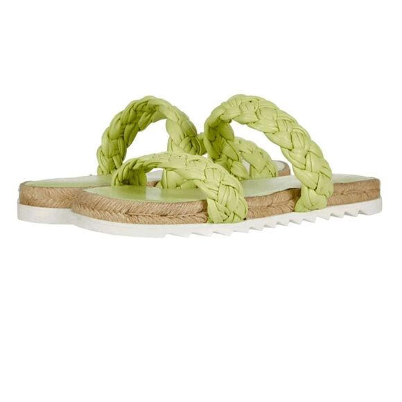 Marc Fisher Lime Green Jaimie Slide-on Espadrille Sandals - Picture 3 of 14